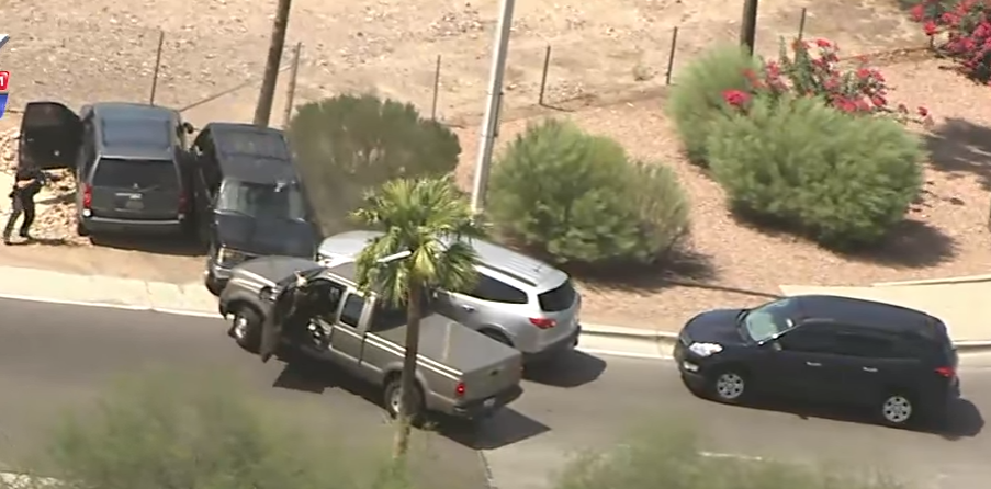 Image: GRAPHIC: Cops Immediately Shoot Suspect on Live TV After Car Chase (Video)