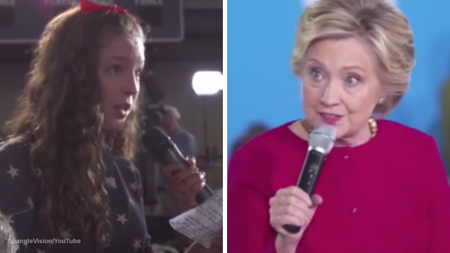 Image: EVERYTHING IS RIGGED: Hillary Clinton caught using child actors to plant scripted questions
