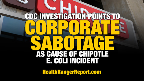 Image: CDC investigation points to corporate sabotage as cause of Chipotle E. coli incident
