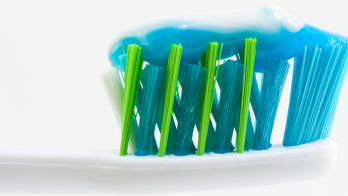 toothbrush with toothpaste