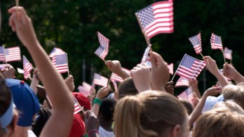 Rally-Election-American-Flags