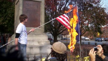 American Flag Burn