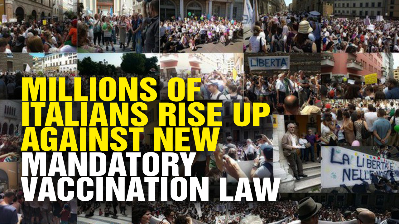 Image: Millions Of Italians Rise Up Against New Mandatory Vaccination Law (Video)