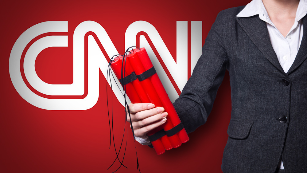Image: Deep state rolls out staged “bomb” attack on CNN headquarters, just as Mike Adams and Alex Jones publicly predicted on multiple video broadcasts